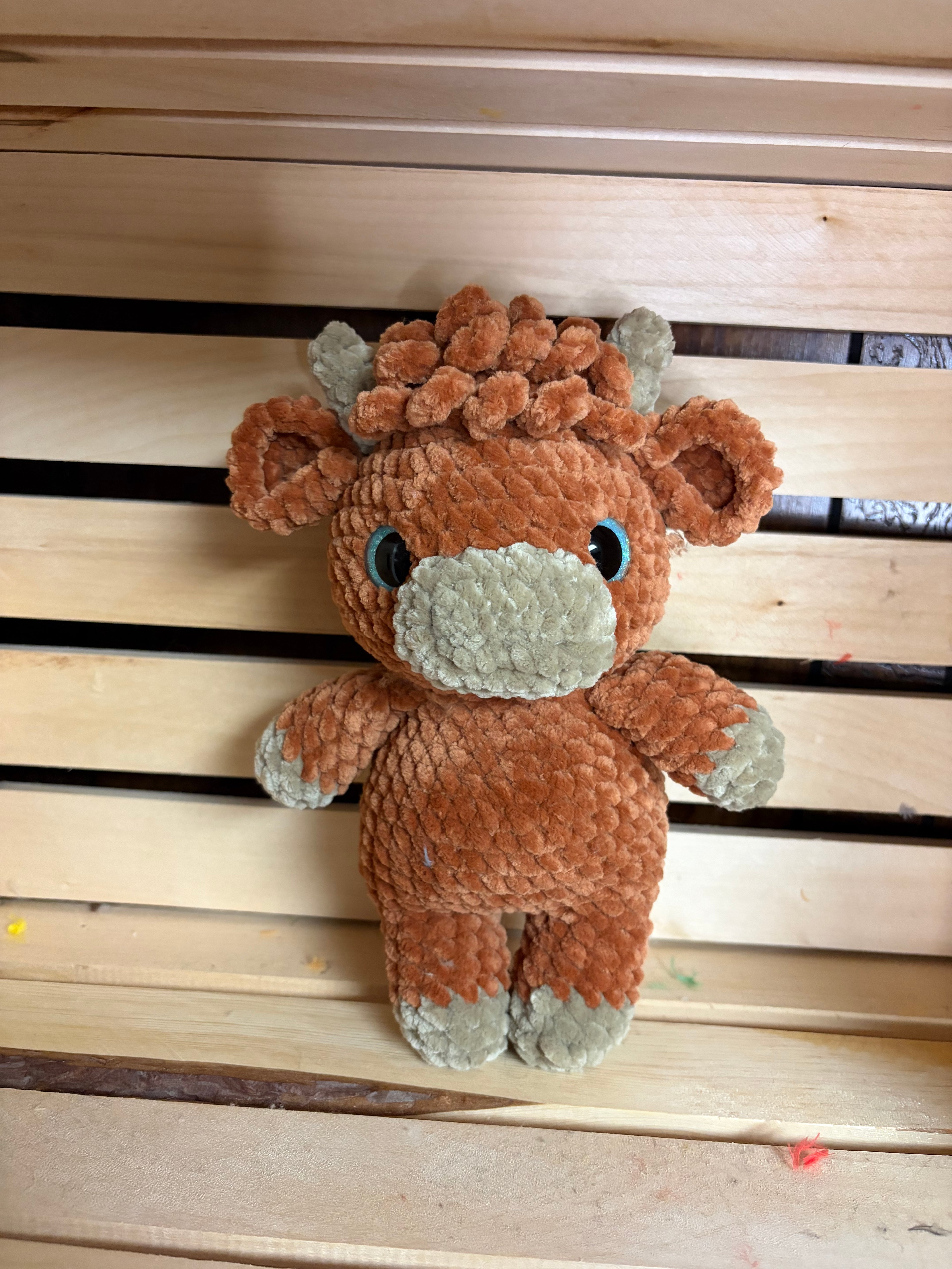 Handmade Crochet Highland Cow Plushie