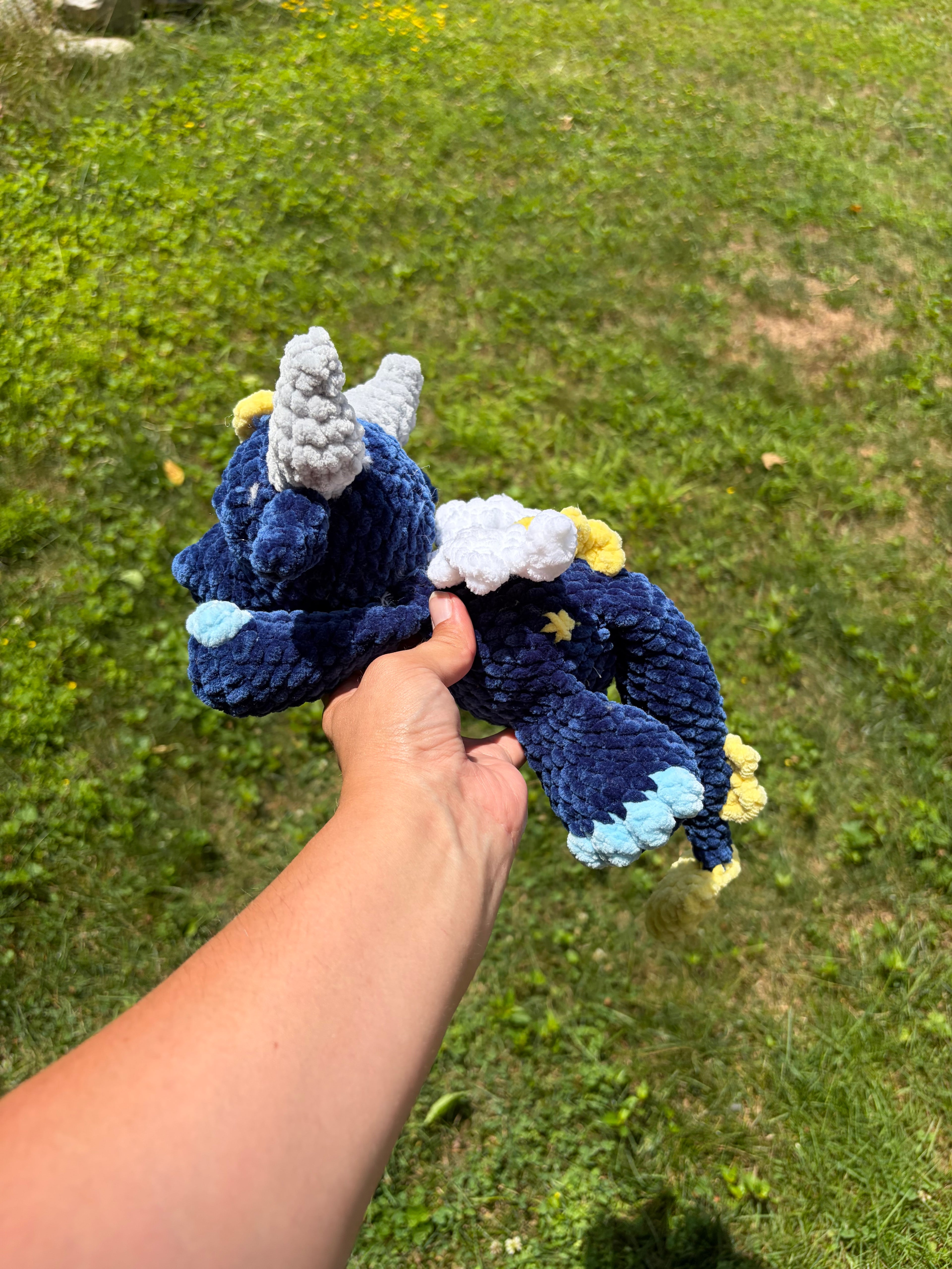 Star Night Dragon — Handmade Crochet Plushie
